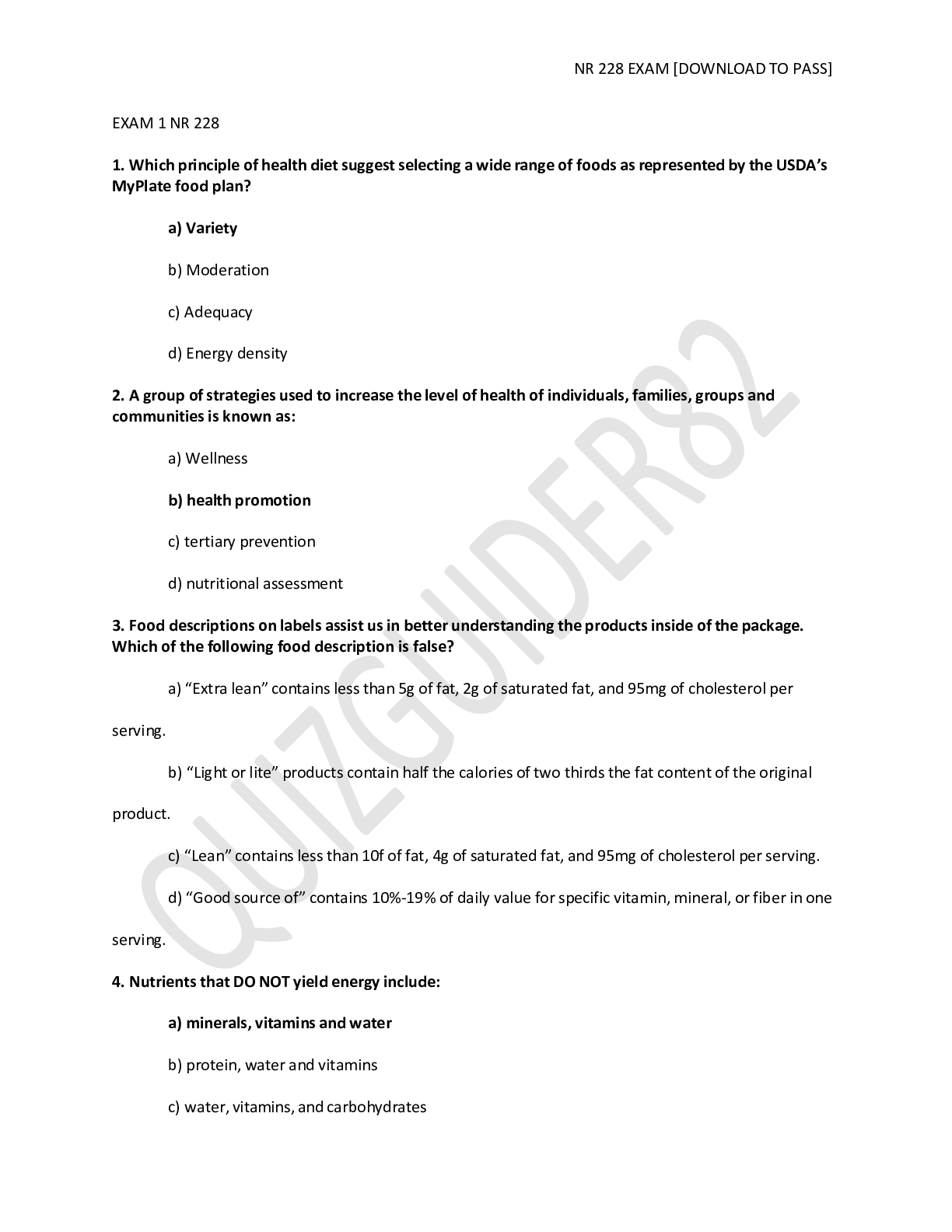 Preview image for NR 228 EXAM I PRACTICE QUIZLET LATEST 2022-2023